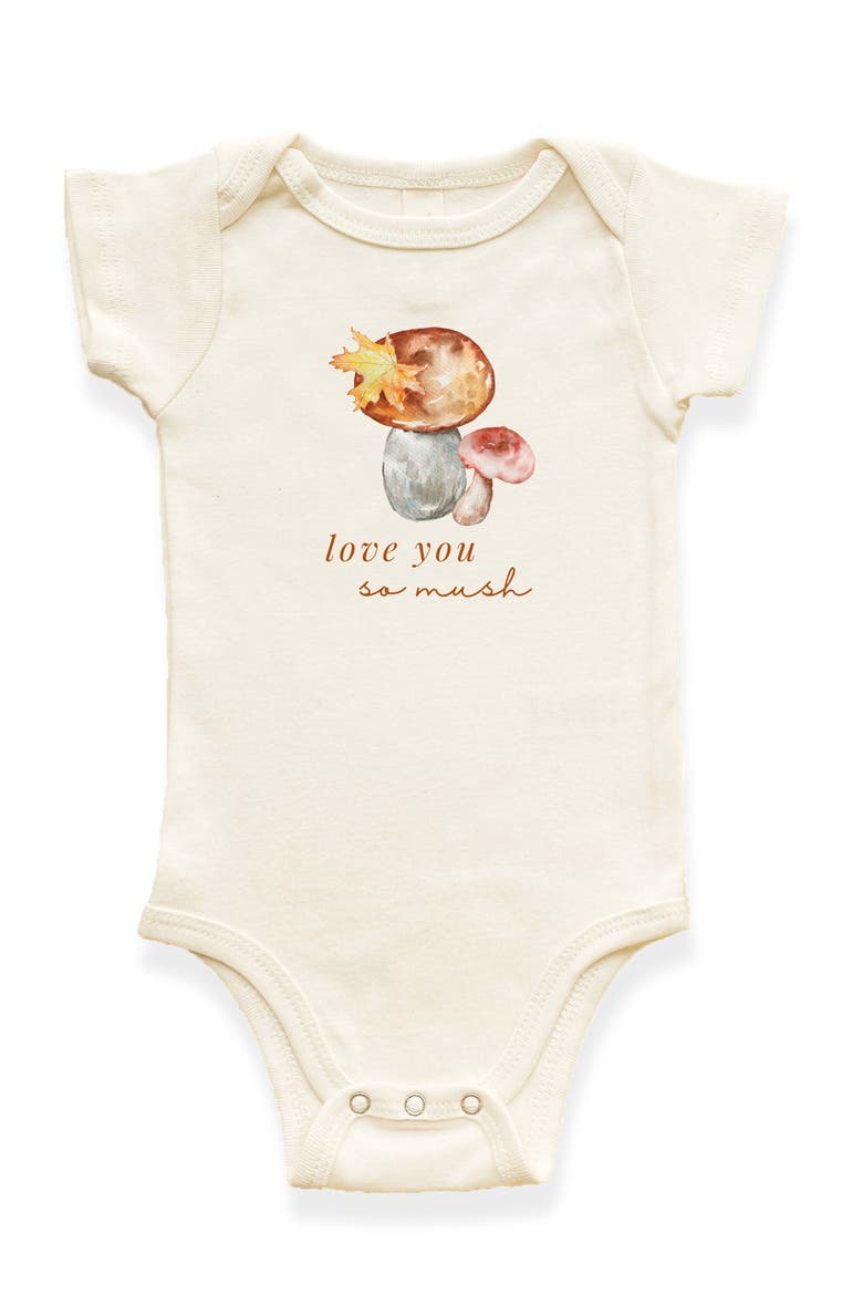 Love You So Mush Organic Baby Bodysuit, Main, color, Natural