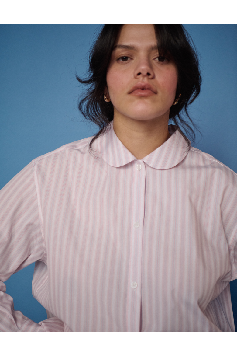Suki Pajama Top, Alternate, color, Tart Stripe