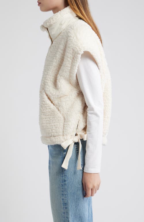 Thread & Supply Wubby High Pile Fleece Vest In Neutral
