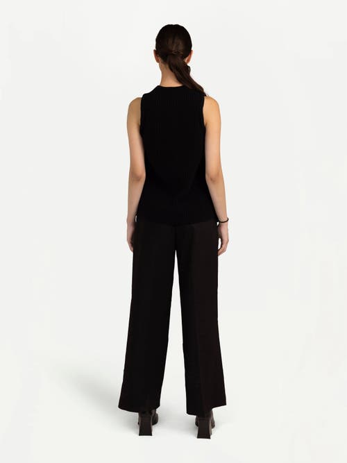 Gobi Mongolian Cashmere Loop-stitch Cashmere Vest In Black