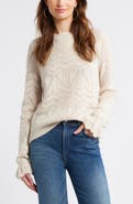 Treasure & Bond Pointelle Scallop Neck Sweater