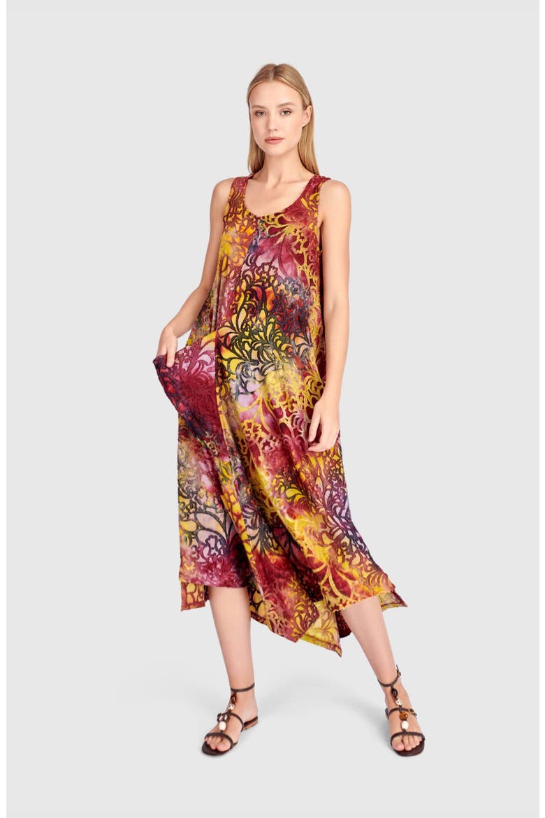 Cascade Tank Dress, Main, color, Mix
