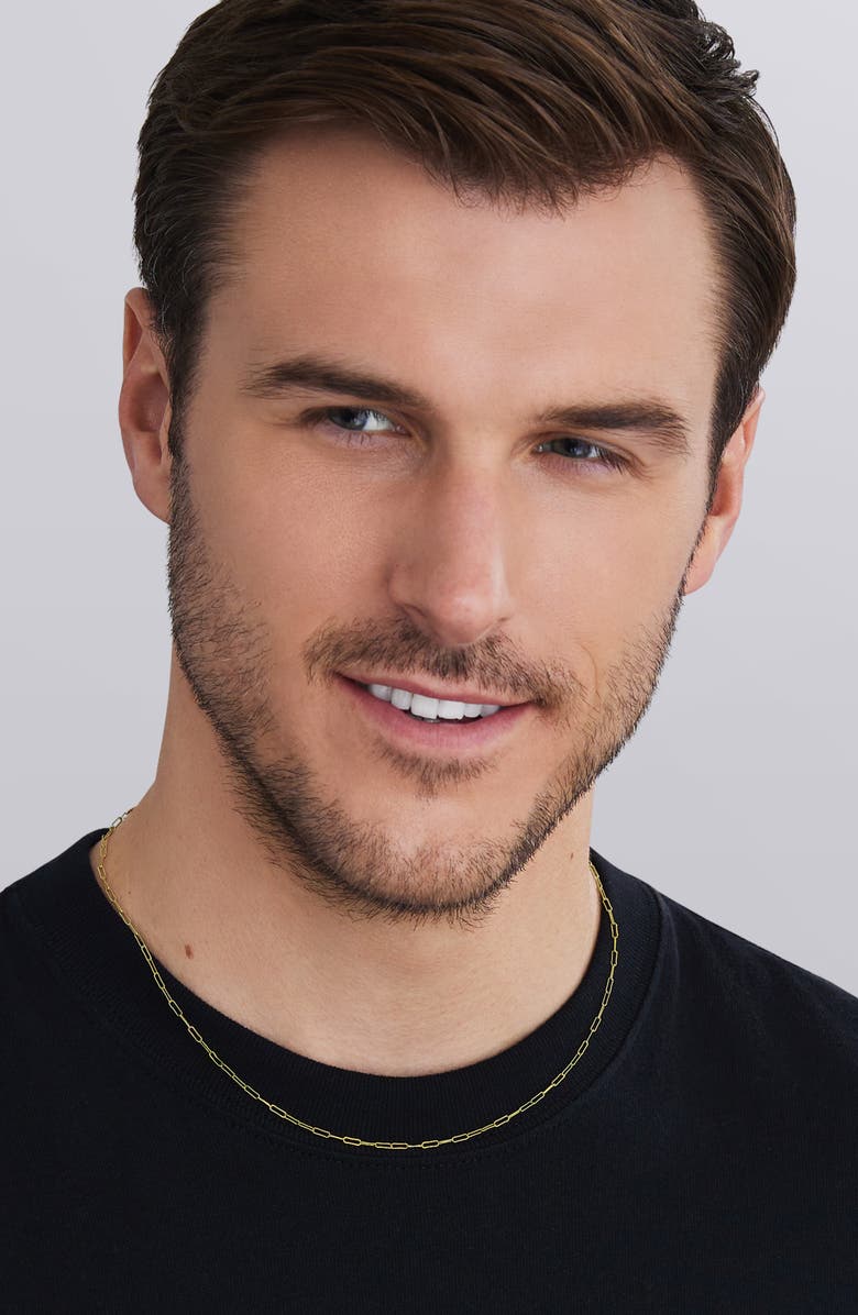 LAGOS Men's Anthem Paper Clip Chain Necklace, Alternate, color, Gold