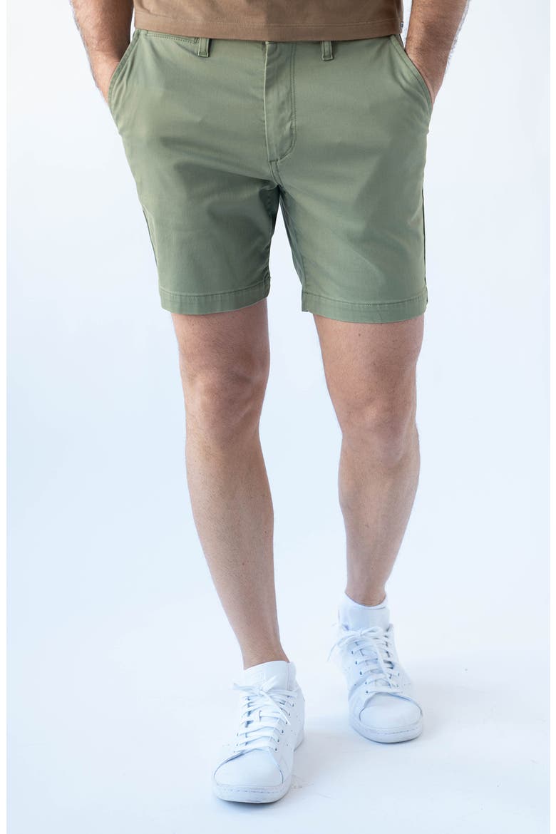7-Inch Performance Stretch Chino Shorts, Alternate, color, SEA SPRAY