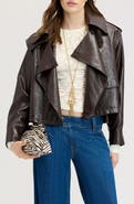 Sam Edelman Draped Faux Leather Jacket