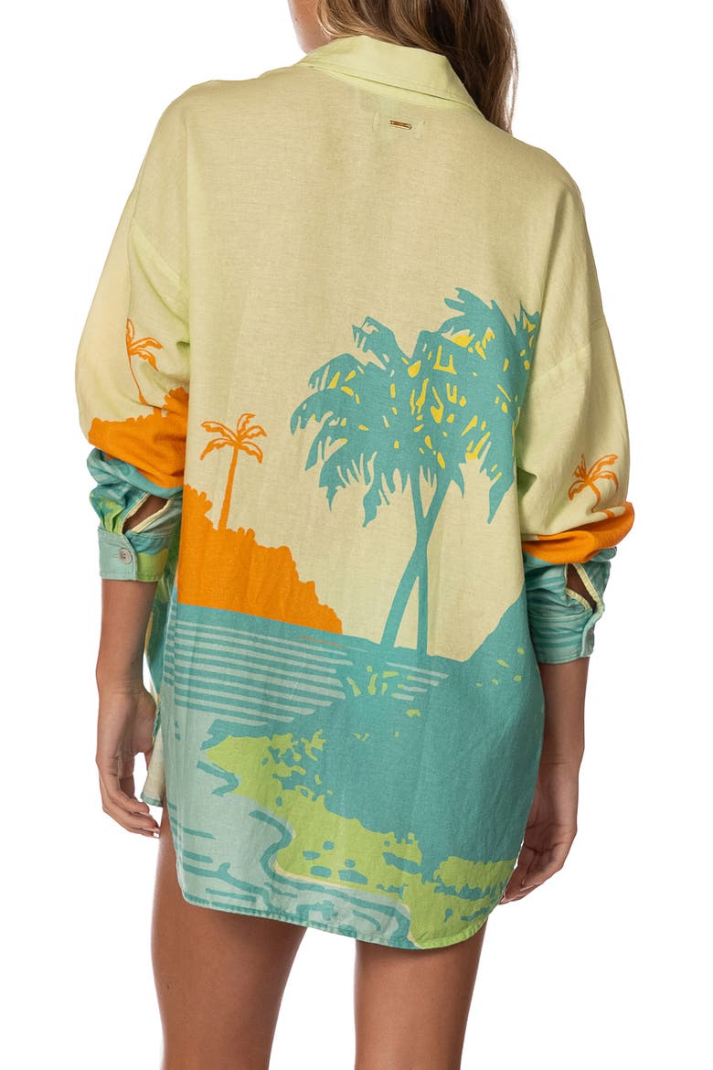 Pastel Mirage Dreambound Cover-Up Shirt, Alternate, color, OPEN GREEN