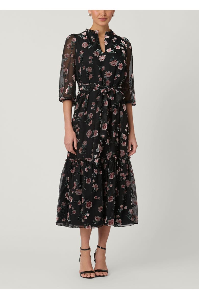 Cassidy Hudson Burnout Dress, Main, color, Jet/Mauve Multi