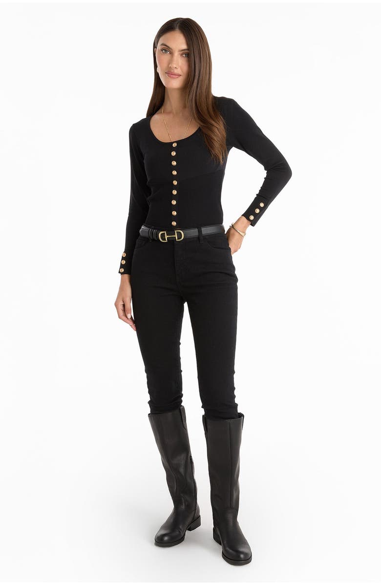 The Noli Shop Edie Knit Top, Alternate, color, Black