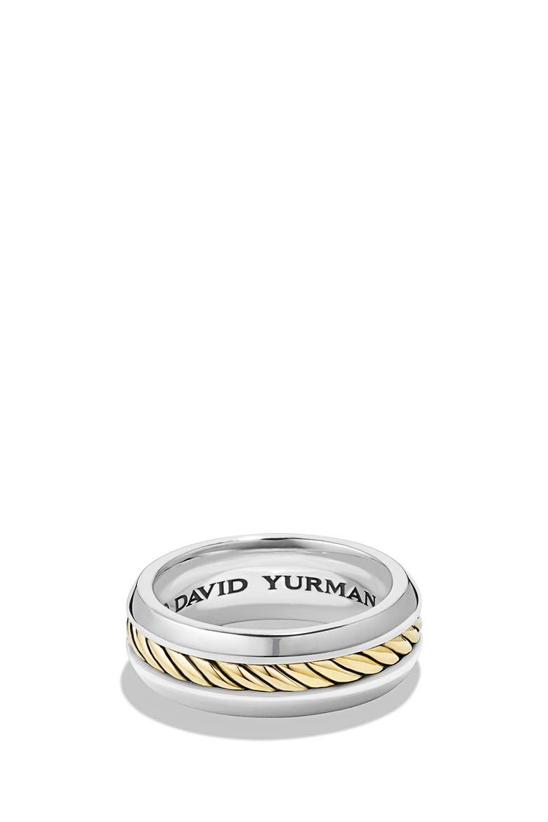 Cable Classic Ring with 18K Gold, Main, color, TWO TONE