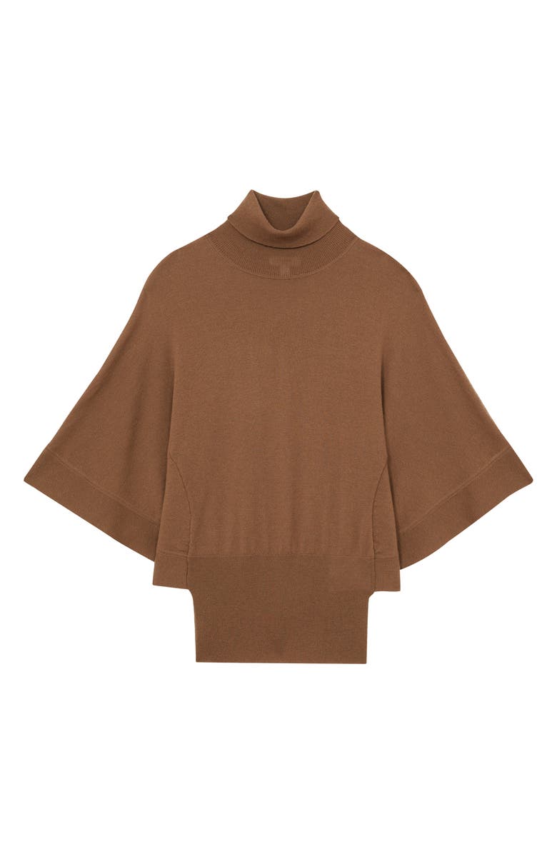 Reiss Hadley Turtleneck Dolman Sleeve Wool Sweater, Alternate, color, Tan