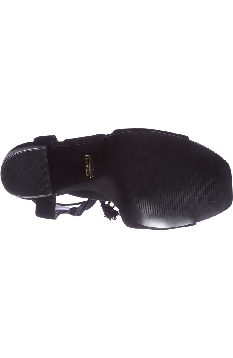 Topshop Tassel Ghillie Sandal, Alternate, color,