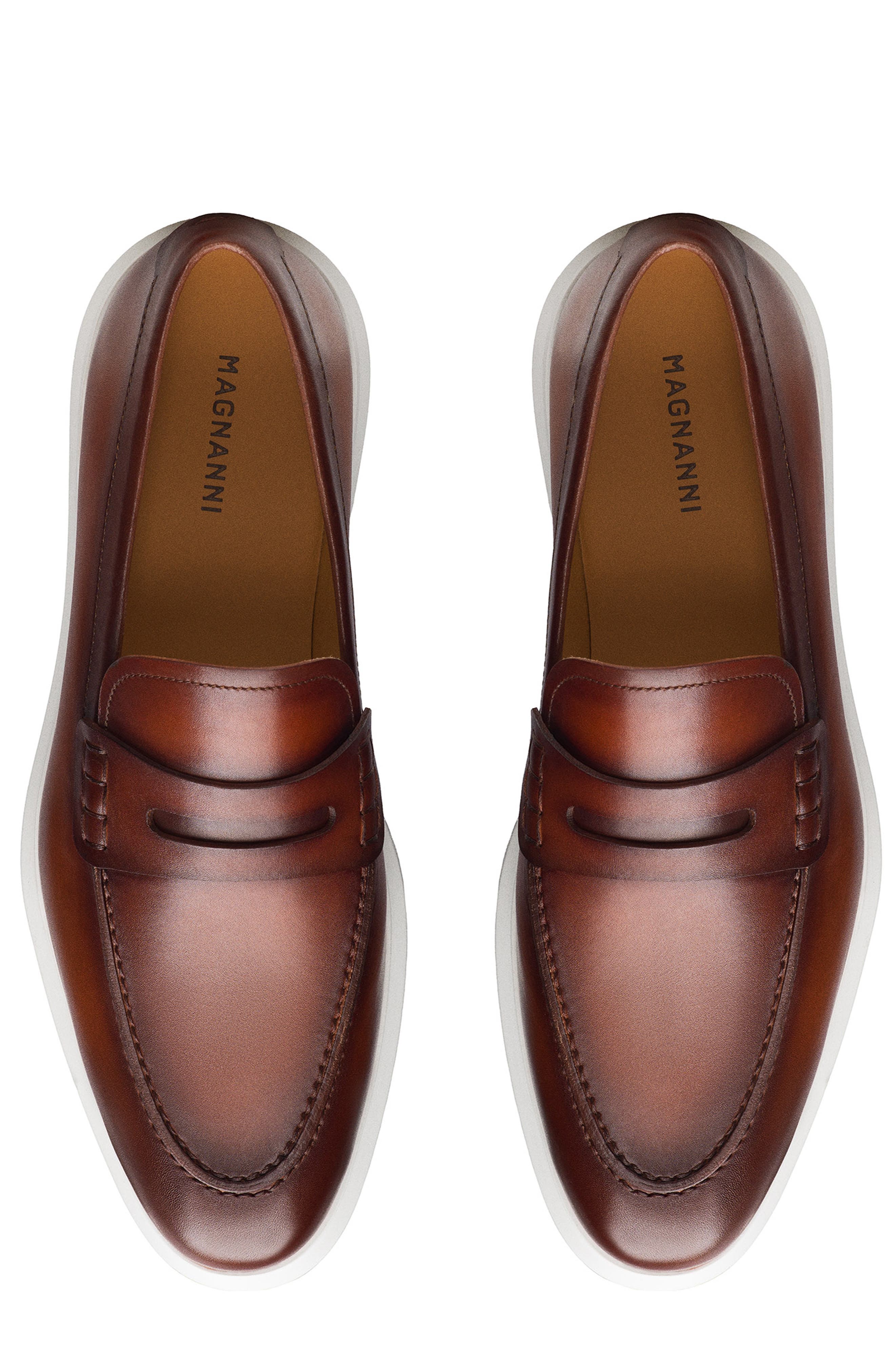 Magnanni Orion Penny Loafer, Alternate, color, Cognac