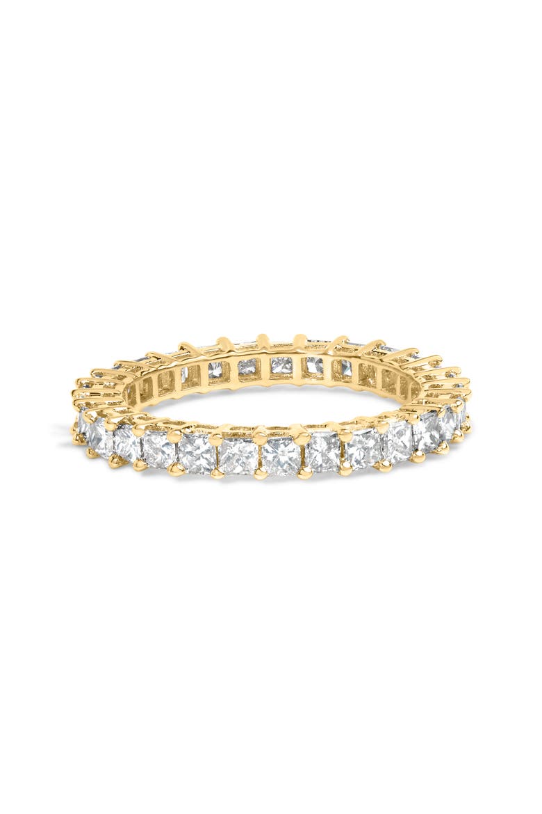 14K Yellow Gold 2.00 Ct Shared Prong Set Princess Cut Diamond Eternity Band Ring, Alternate, color, Yellow