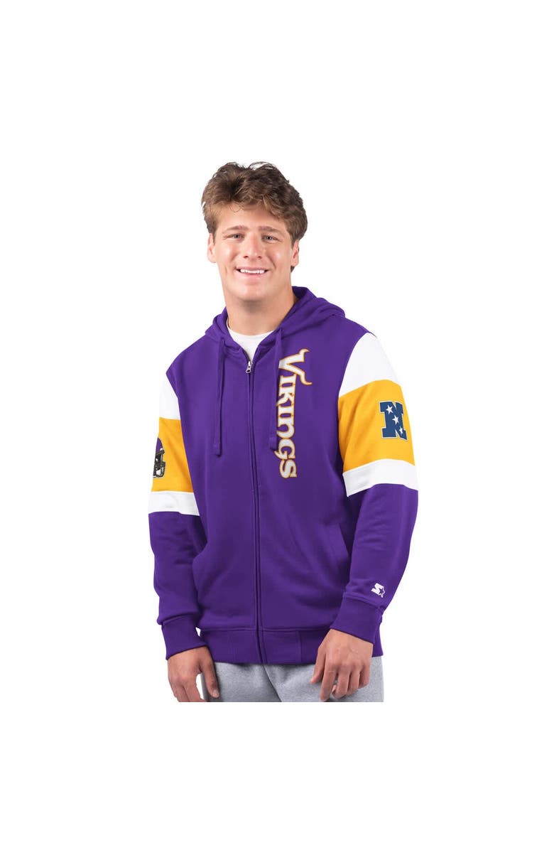 STARTER Men's Starter Purple Minnesota Vikings Extreme Full-Zip Hoodie, Main, color, Purple