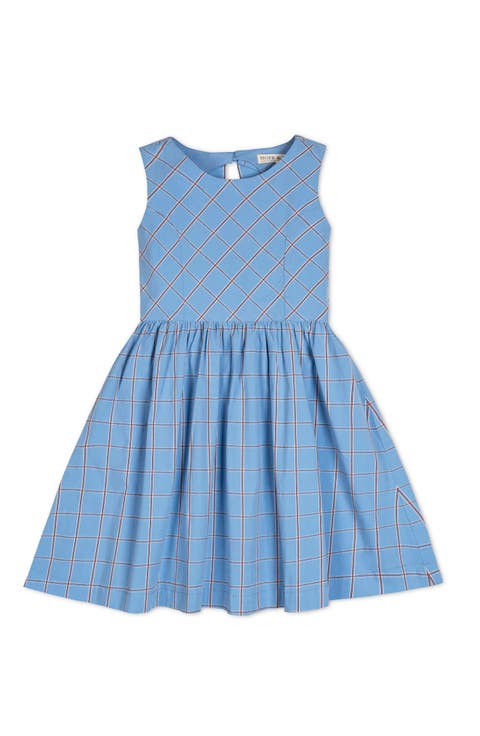 Kids' Organic Stretch Poplin Button Back Party Dress