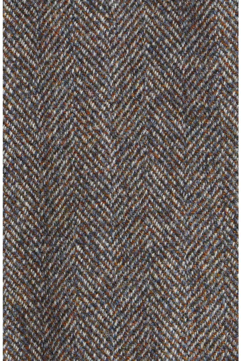 Brodie Herringbone Wool Coat, Alternate, color, RUST/ PETROL HERRINGBONE
