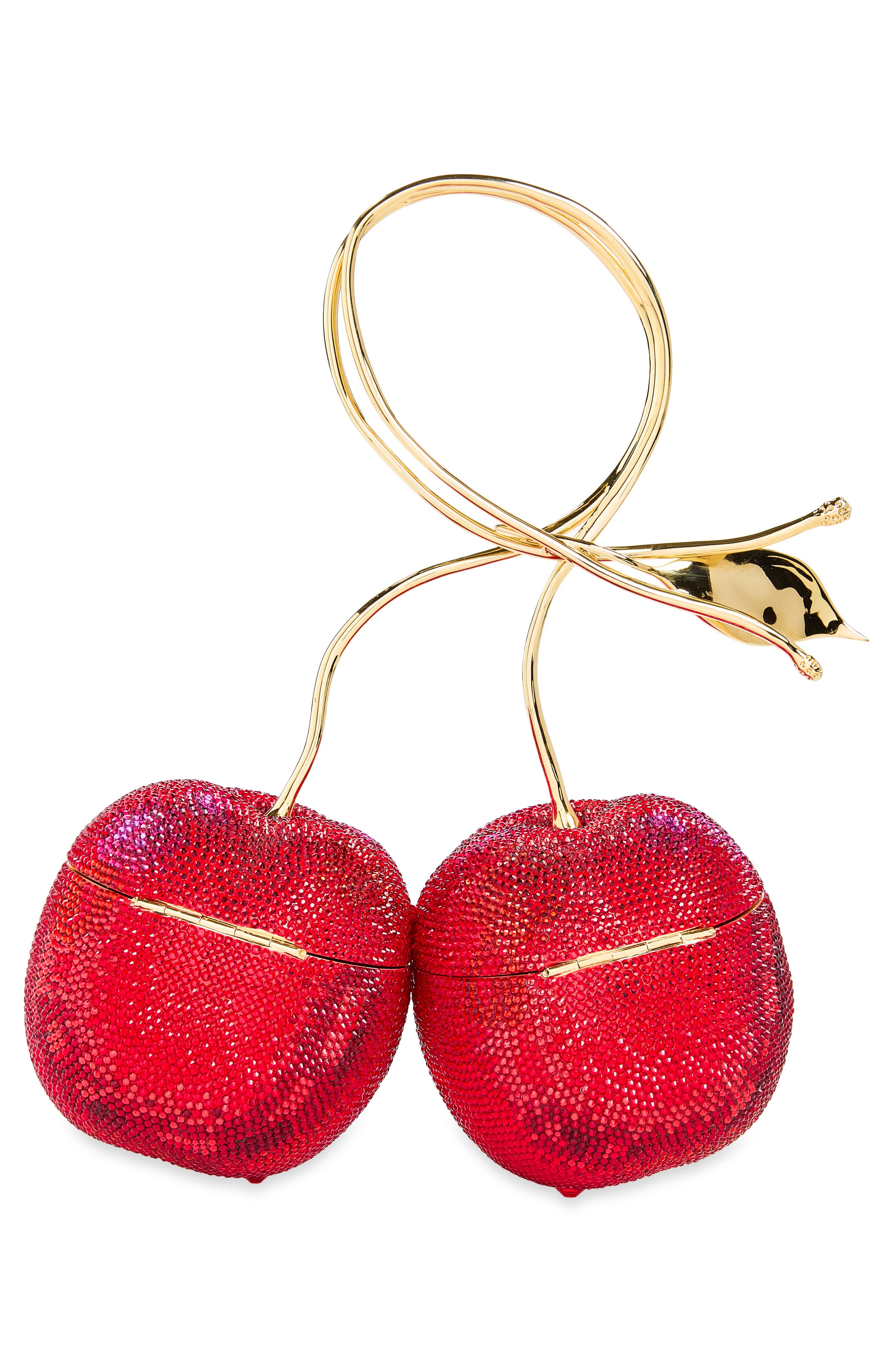 Cherries Sweetheart Clutch, Alternate, color, CHAMPAGNE LIGHT SIAM MULTI