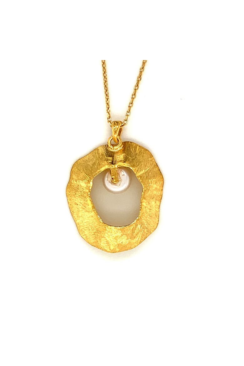 Sea & Moon Medium Necklace, Sterling Silver with Gold Plate, Alternate, color, Gold-Plated