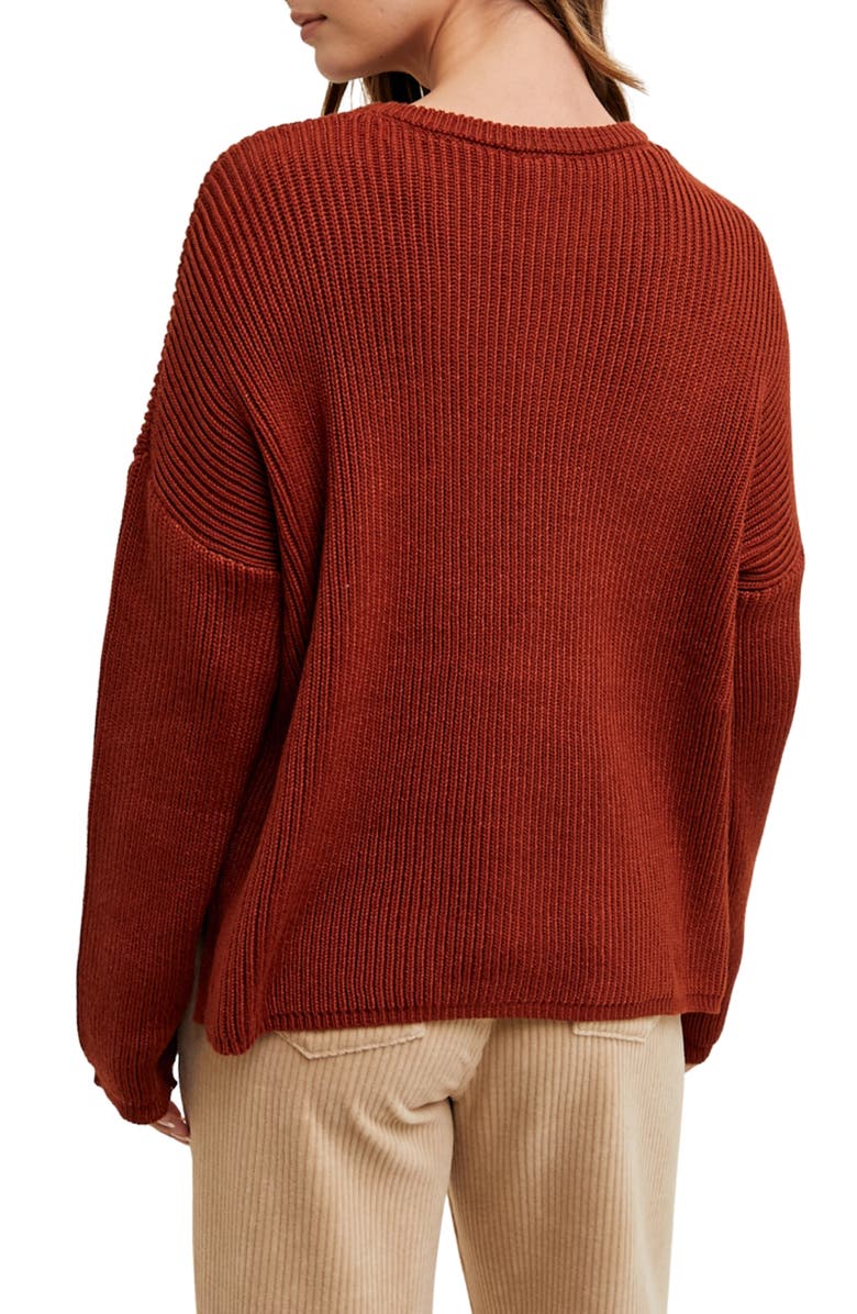 WISHLIST Drop Shoulder Sweater, Alternate, color, Rust