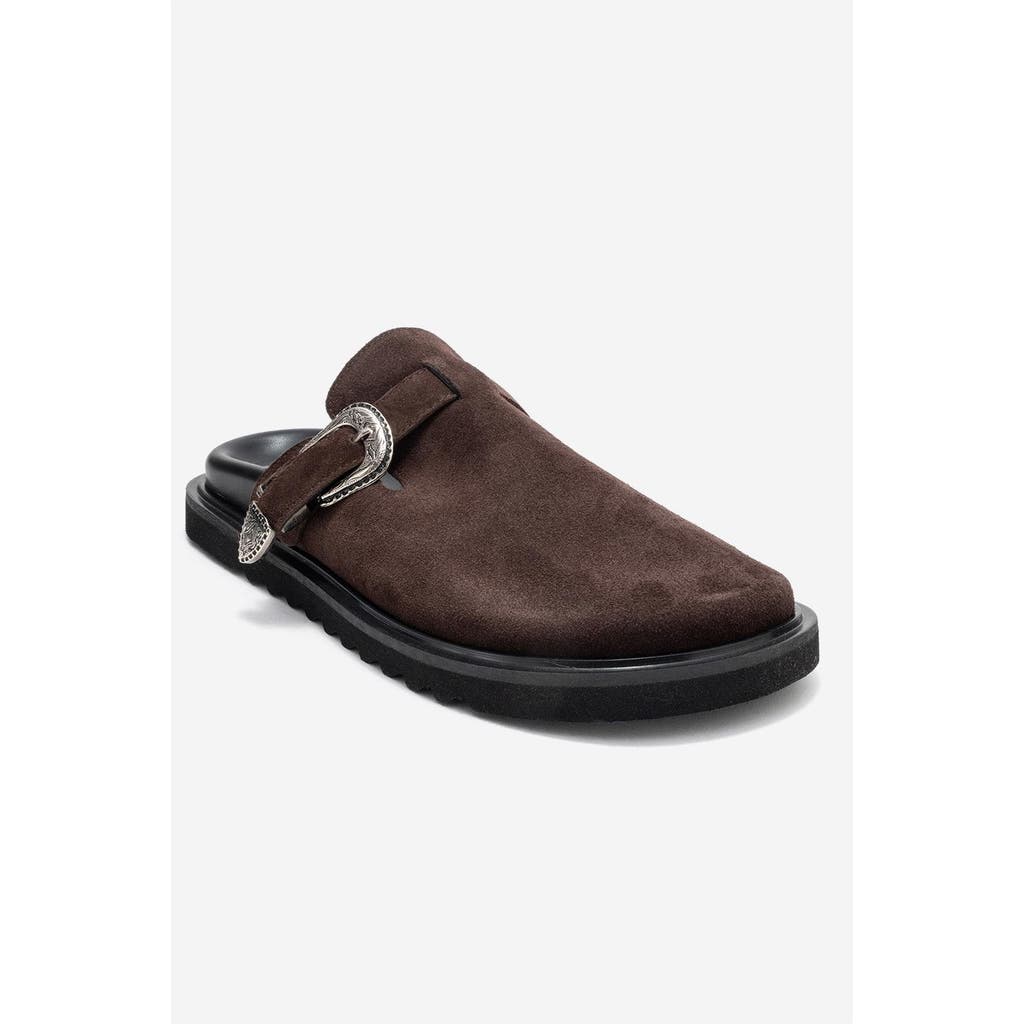 Forever & Always Shoes Vesta Leather Mule In Brown