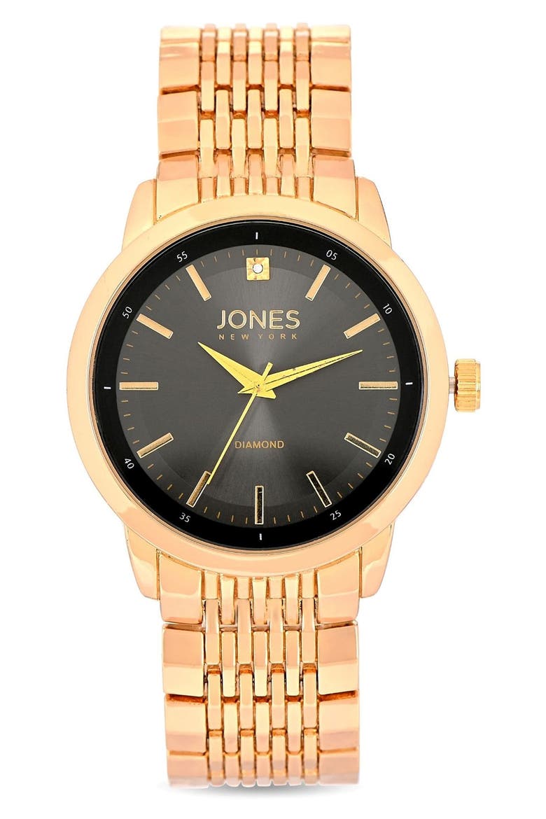 Diamond Bracelet Watch & Bracelet Set, 42mm, Alternate, color, GOLD