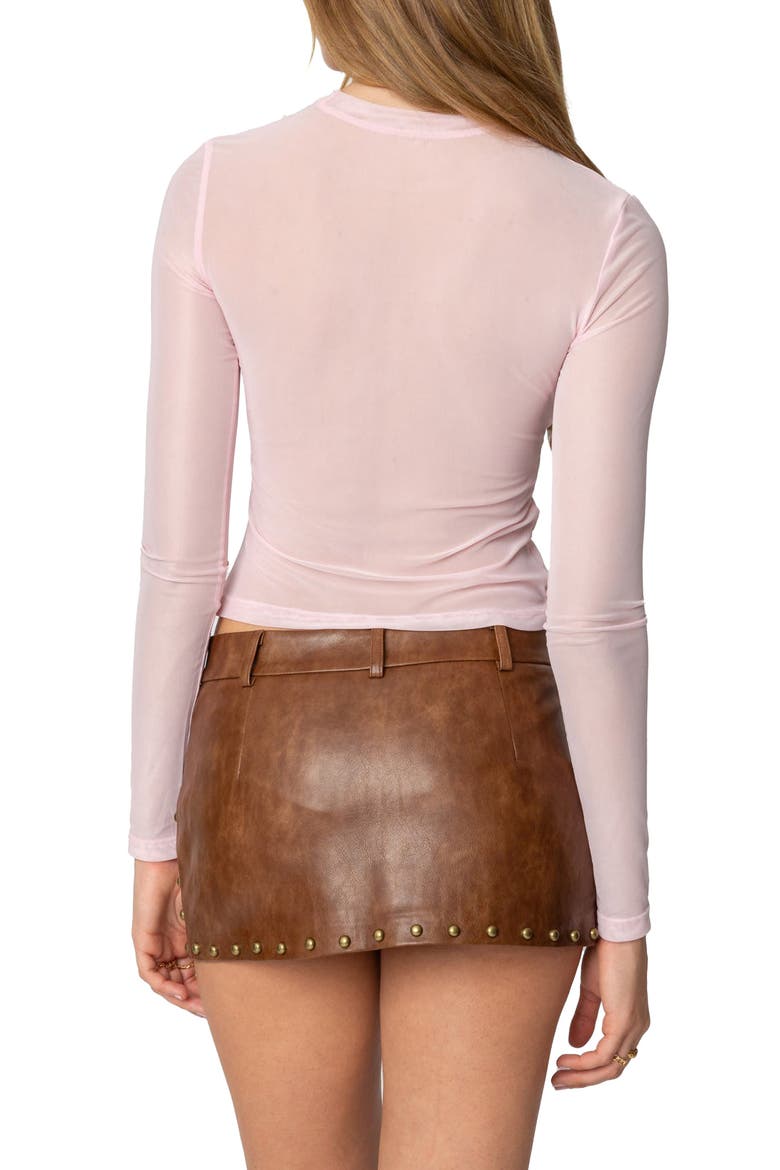 Vita Cameo Mesh Graphic Top, Alternate, color, LIGHT-PINK