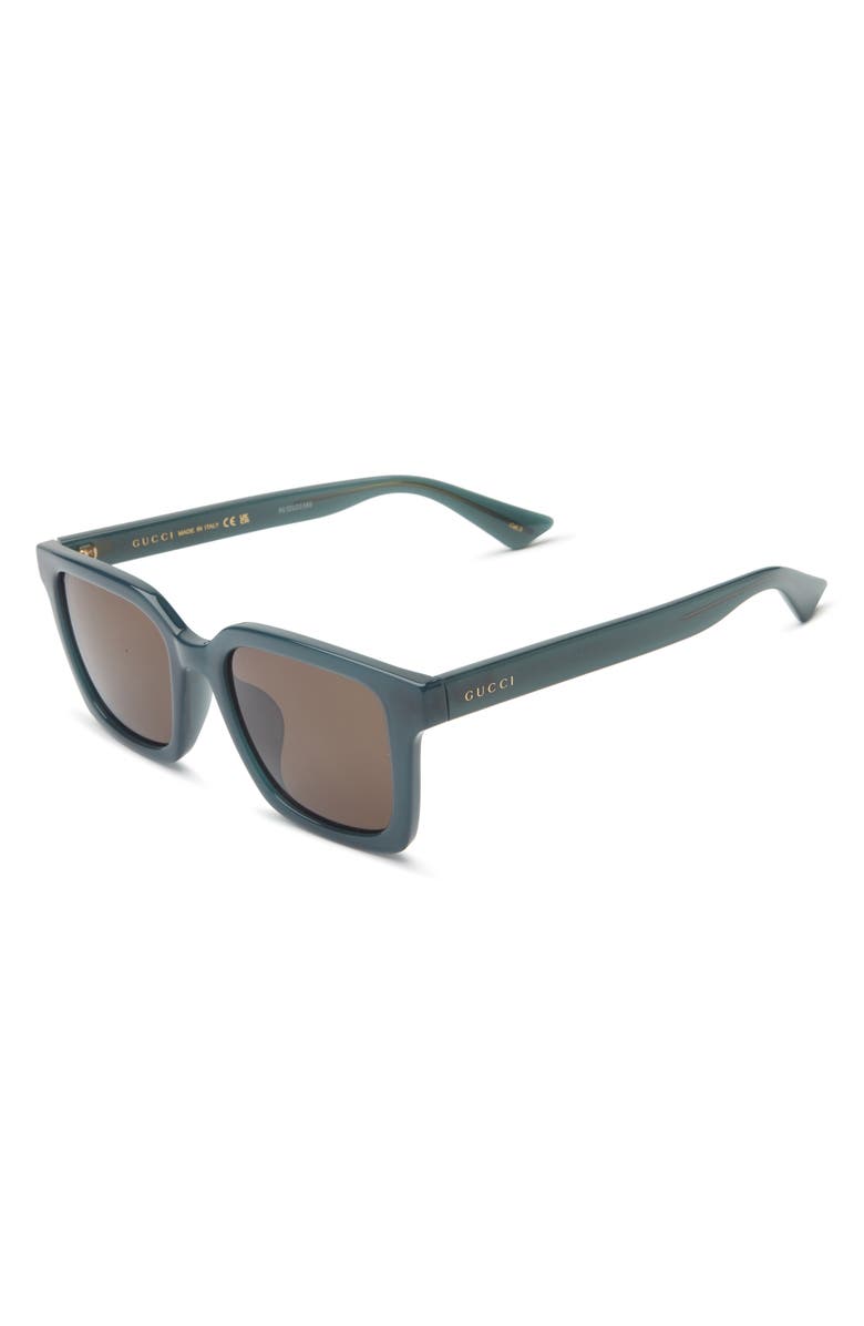 Gucci 54mm Square Sunglasses, Alternate, color, Blue Blue Brown