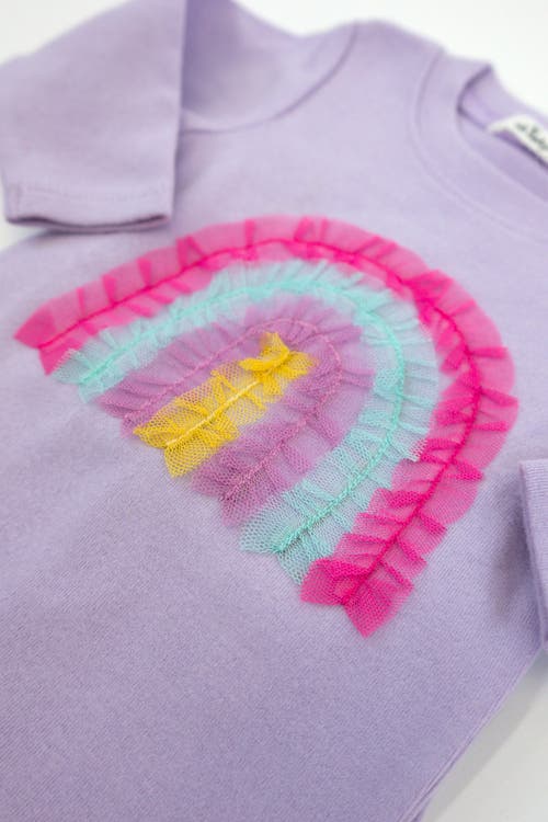 Shop Oh Baby ! Bright Tulle Rainbow Applique Two Piece Set In Orchid