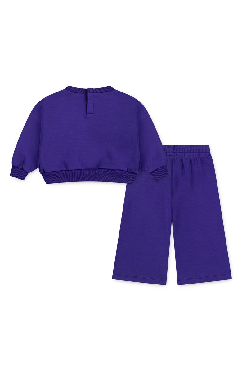 Nike Crewneck Sweatshirt & Wide Leg Pants Set, Alternate, color, P51-Court Purple