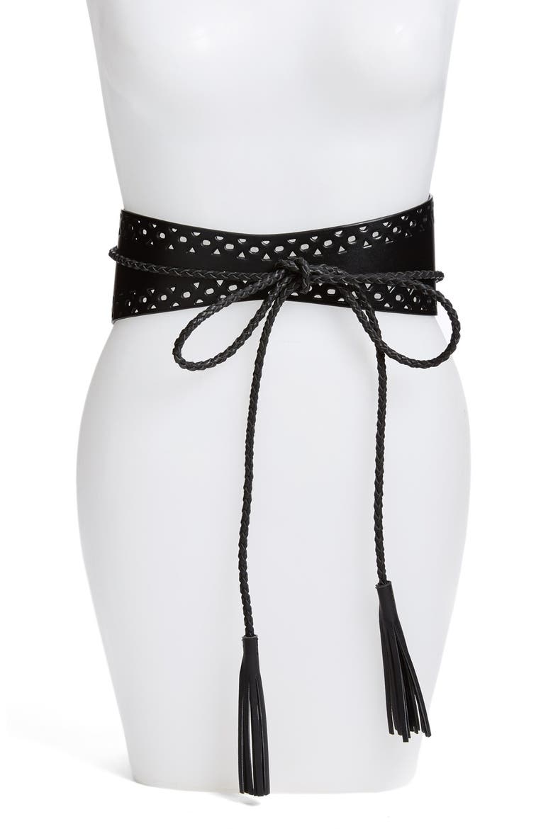 by Steve Madden Obi Belt, Main, color, BLACK