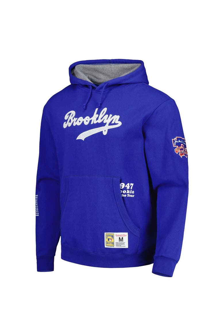 Men's Mitchell & Ness Jackie Robinson Royal Brooklyn Dodgers Cooperstown Collection Legends Fleece Pullover Hoodie, Alternate, color, Royal