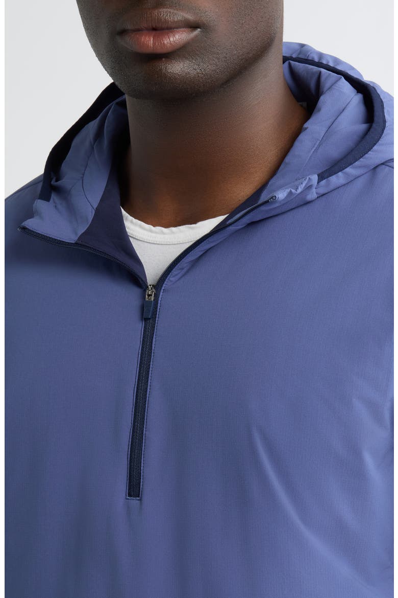 Ridge Half-Zip Hoodie, Alternate, color, BALI BLUE