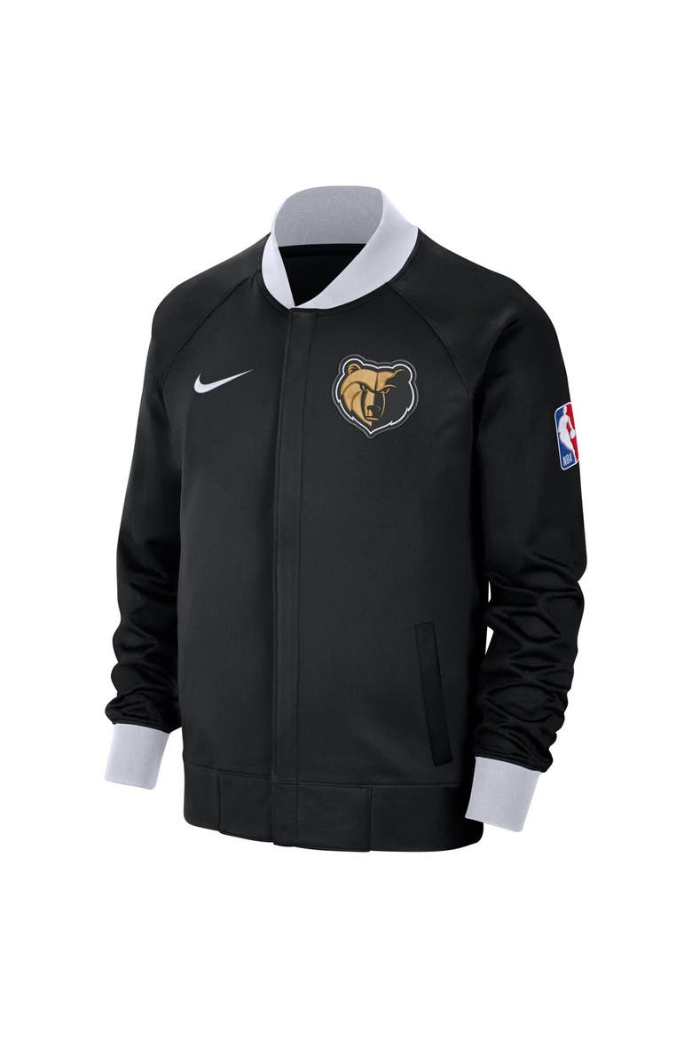 Men's Nike Black Memphis Grizzlies 2023/24 City Edition Authentic Showtime Performance Raglan Full-Zip Jacket, Alternate, color, Black