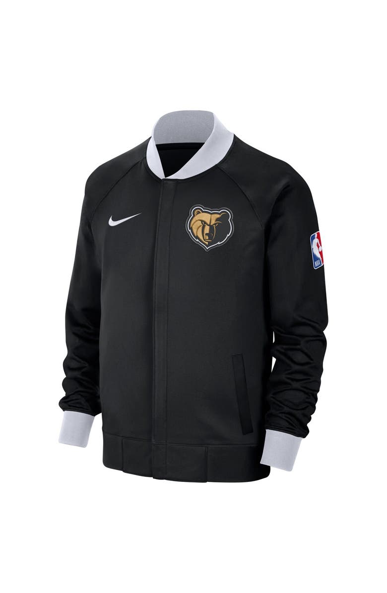 Nike Men's Nike Black Memphis Grizzlies 2023/24 City Edition Authentic Showtime Performance Raglan Full-Zip Jacket, Alternate, color, 