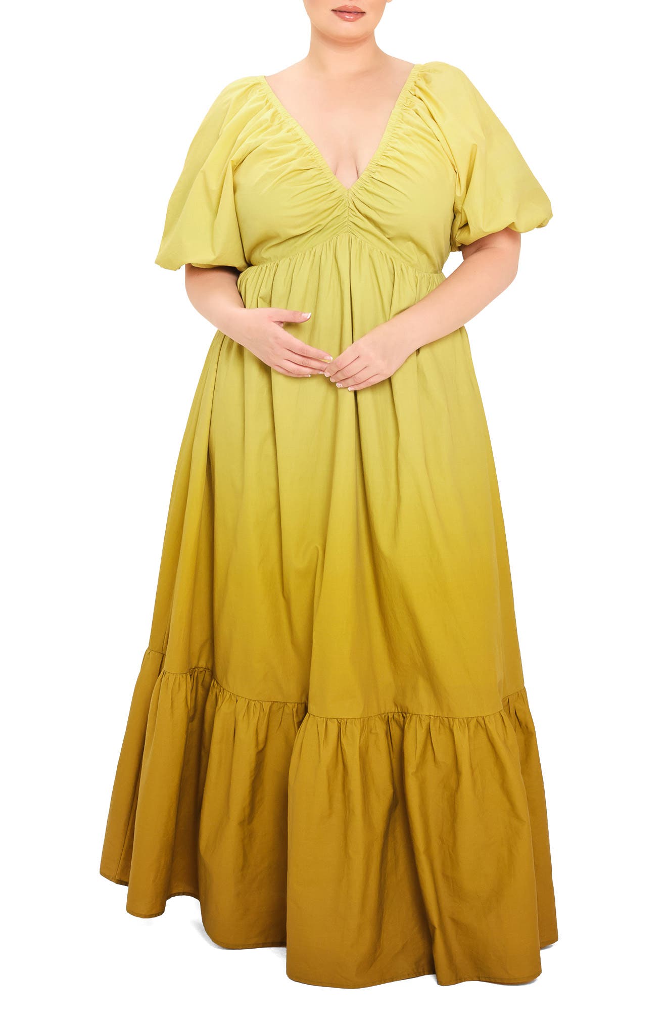 Ombré Cotton Maxi Dress