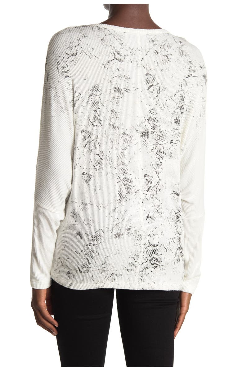 FIFTEEN TWENTY Snake Print Dolman Sleeve High/Low Top, Alternate, color,