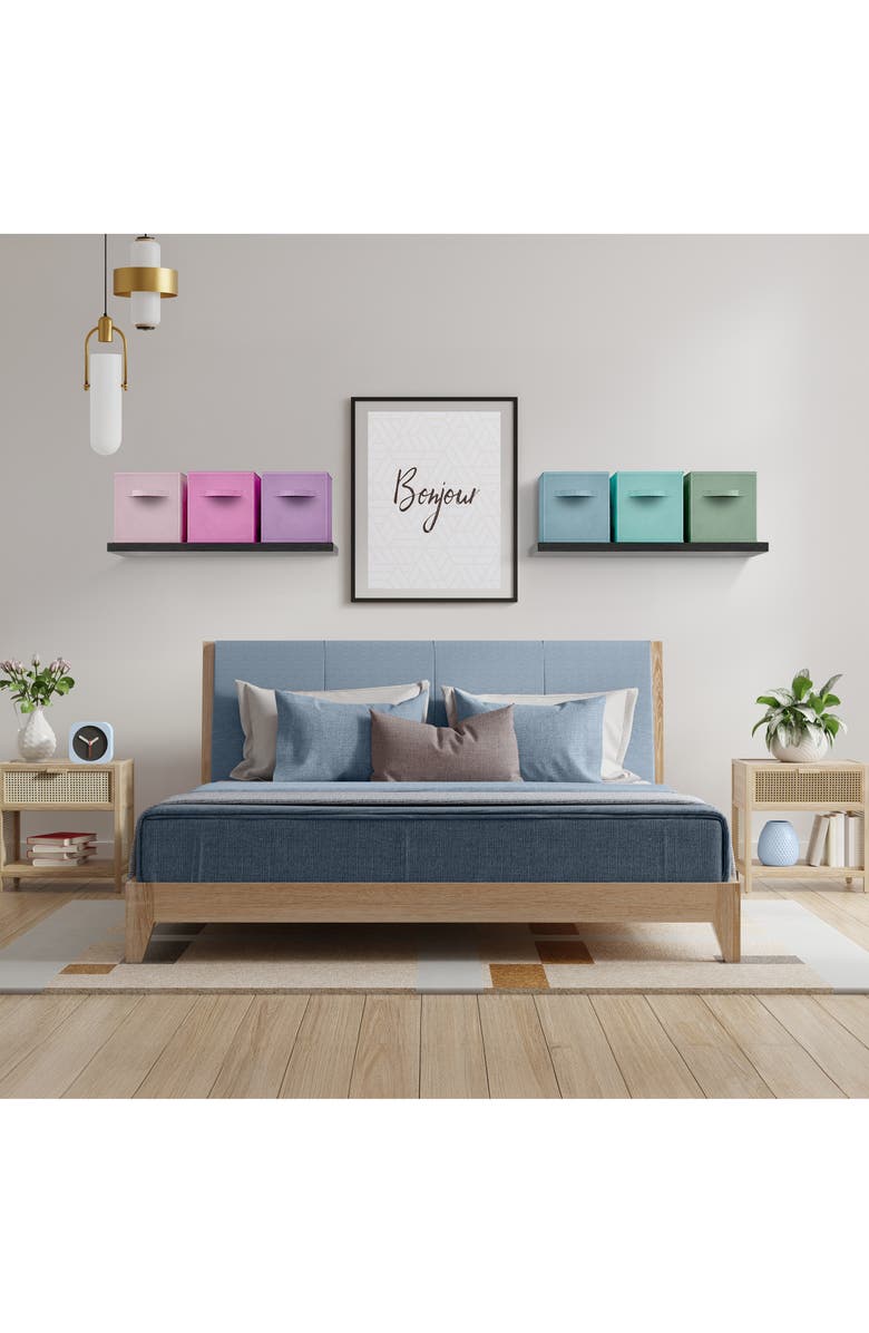 SORBUS 12-Pack Collapsible Storage Cubes, Alternate, color, Green/ Multicolored Pastel