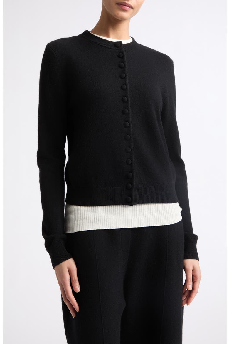 Wilona Cashmere Cardigan, Alternate, color, BLACK