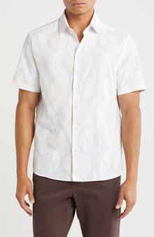 WESTZEROONE Antonio Short Sleeve Cotton Button-Up Shirt