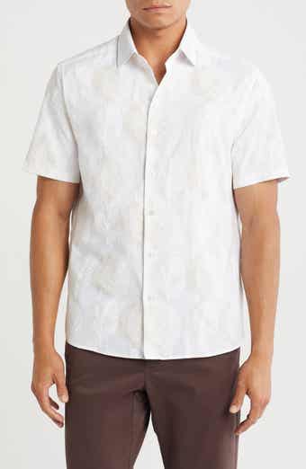 WESTZEROONE Antonio Short Sleeve Cotton Button-Up Shirt