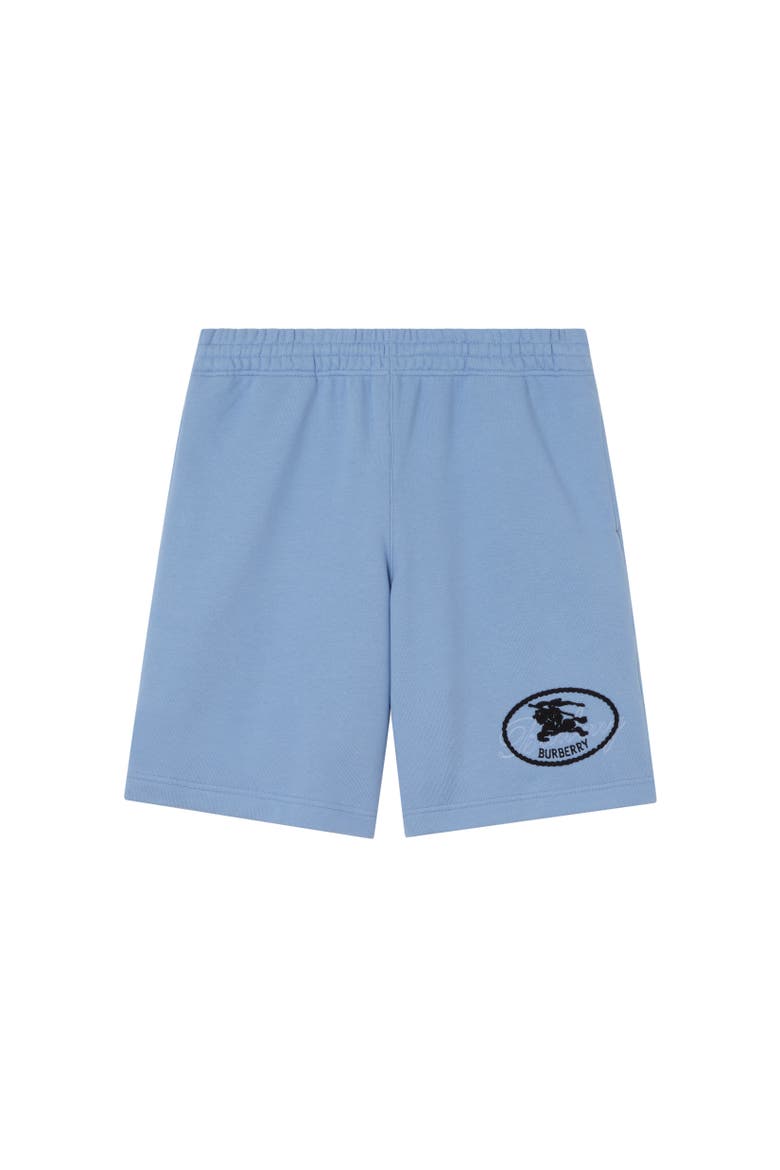 Knight Stamp Cotton Shorts, Alternate, color, Cornflower blue