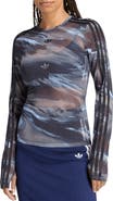 adidas Originals AOP Long Sleeve Mesh T-Shirt