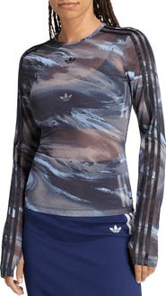 adidas Originals AOP Long Sleeve Mesh T-Shirt
