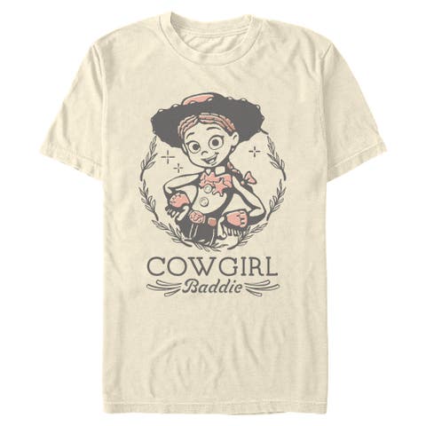 Men's Cowgirl Baddie Badge Short Sleeve Graphic T-shirt