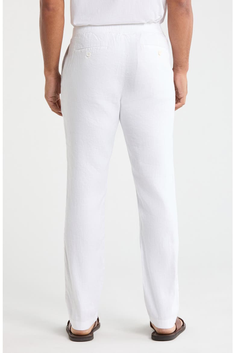 Beach Coast Linen Pants, Alternate, color, WHITE