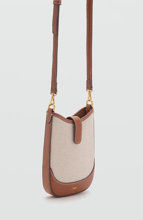 Mango Phone Crossbody Bag In Neutral