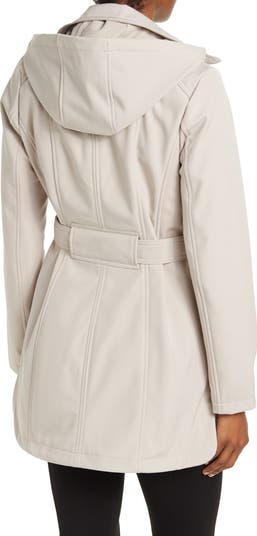 Water-Resistant Hooded Double-Breasted Trench Coat