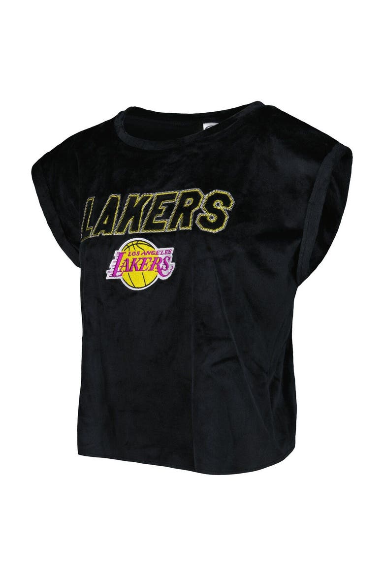 Women's Concepts Sport Black Los Angeles Lakers Intermission T-Shirt & Shorts Sleep Set, Alternate, color, Black