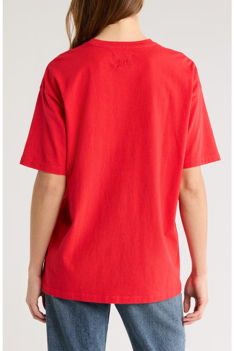 Damson Madder Chilli Boyfriend Organic Cotton Graphic T-Shirt