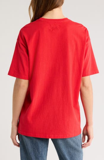 madder madder★CHIMAKI big shirt Damson Madder Chilli Boyfriend Organic Cotton Graphic T